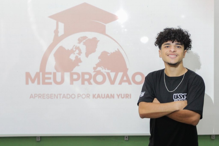 Kauan, ex-aluno da Escola Estadual Professor Sebastião de Oliveira Rocha. Foto: Divulgação/Governo de SP