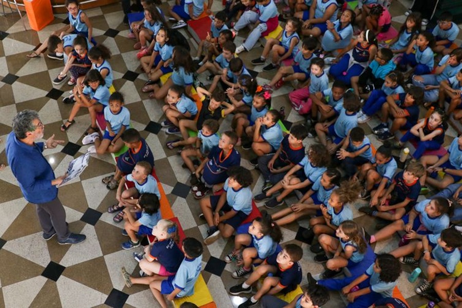 O projeto Lê Pra Mim, de incentivo à leitura de livros infantis brasileiros, em Brasília. Foto: Fabio Rodrigues-Pozzebom/ Agência Brasil