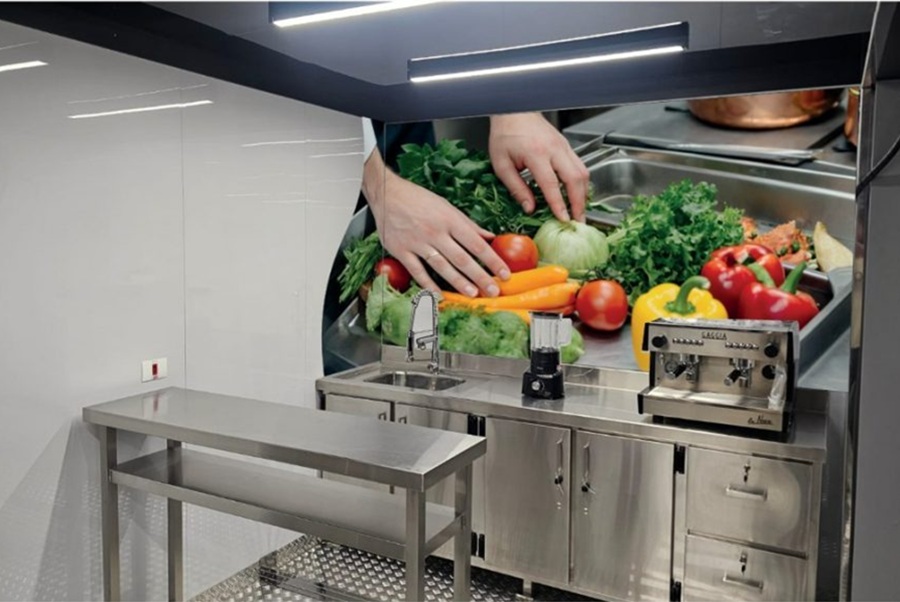 Estrutura interna da Carreta do Programa Cozinhalimento