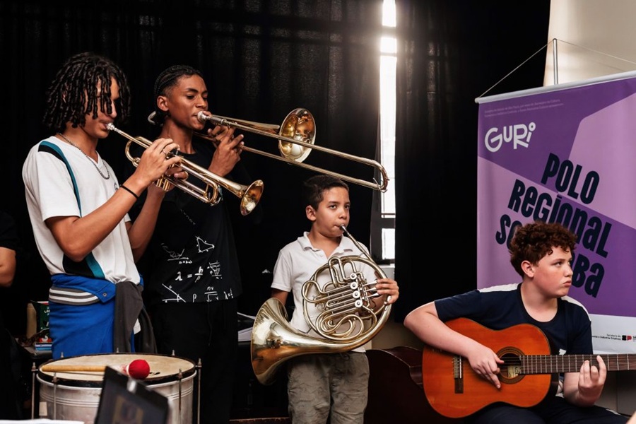 Jovens do projeto Guri do Polo Regional de Sorocaba  Foto: Vinicius da Matta/Governo de SP