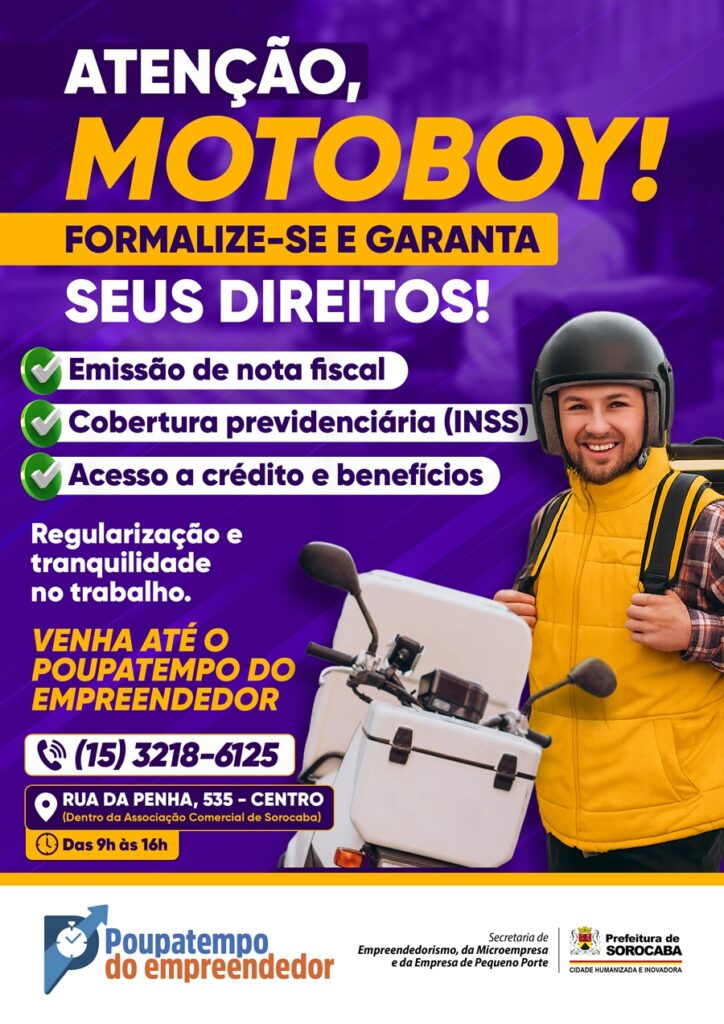 Prefeitura de Sorocaba orienta motoboys sobre formalização de MEI