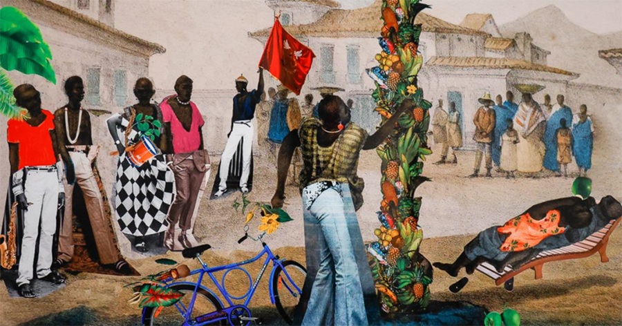 Levantamento do mastro. Festa do Divino Espírito Santo, de Gê Viana – Foto: Cecília Bastos/USP Imagens