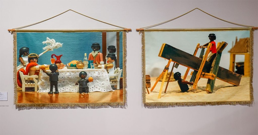 Releituras de Um jantar brasileiro e Negros serradores de tábuas, de Hebert Sobral – Foto: Cecília Bastos/USP Imagens