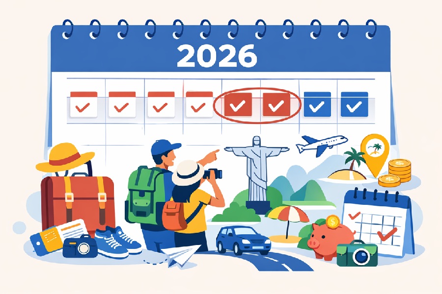 Feriados favorecem viagens e folgas prolongadas em 2026; veja como se planejar