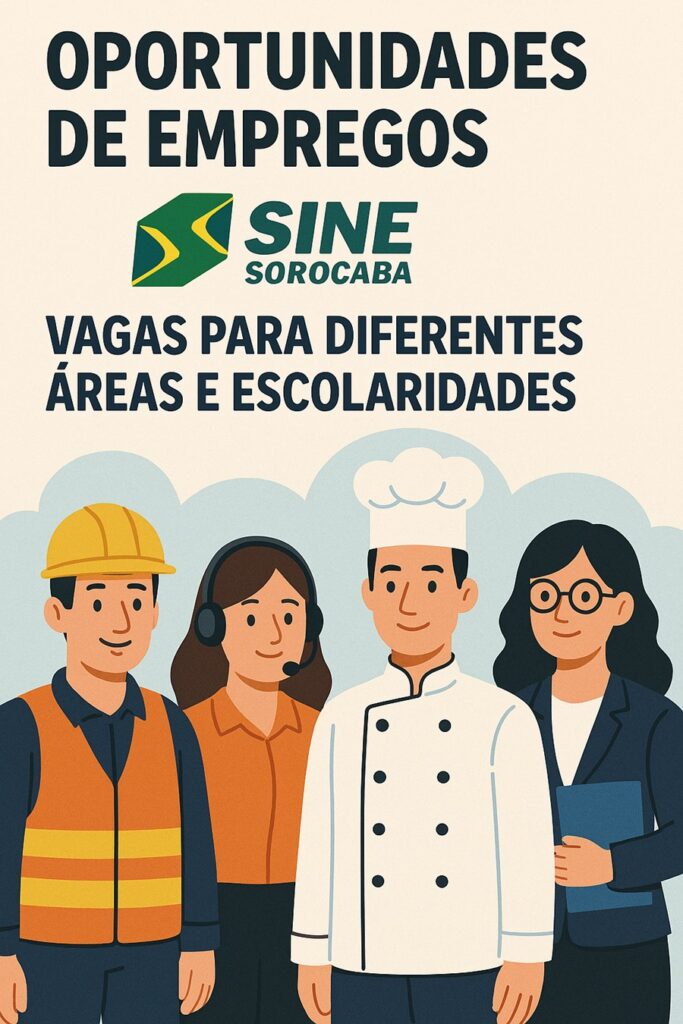 Sine de Sorocaba oferece 250 vagas de emprego nesta terça-feira (23)