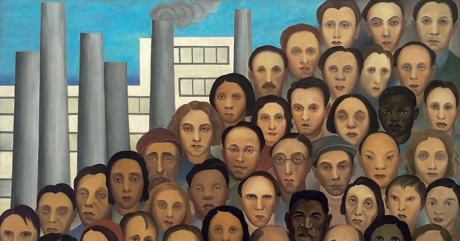 Quadro "Operário" - de Tarsila do Amaral