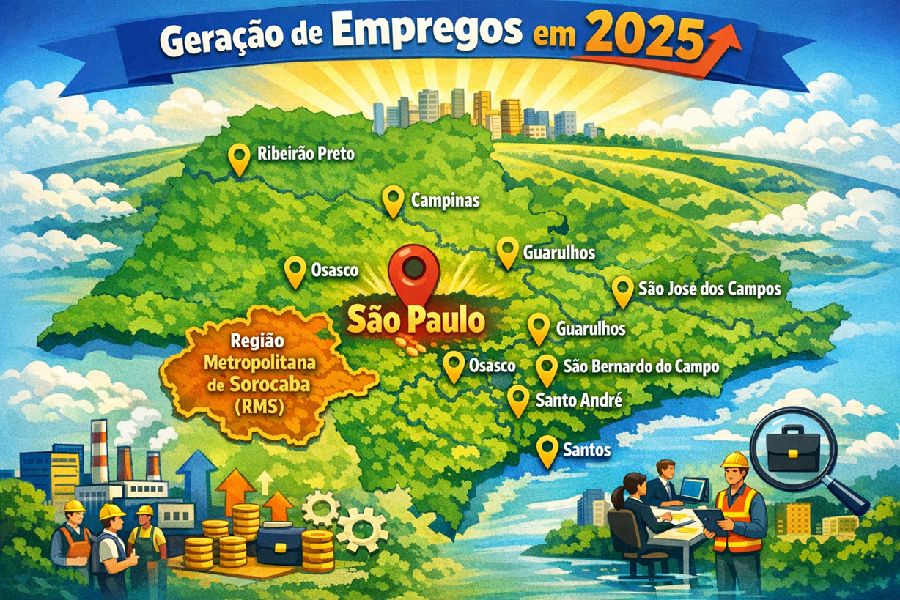 Região Metropolitana de Sorocaba tem 12 cidades entre as 100 que mais geram empregos em SP