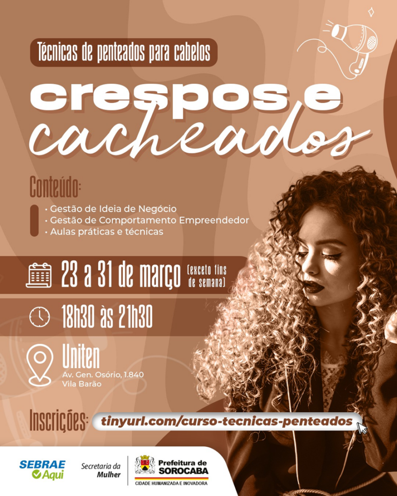 Sorocaba abre inscrições para curso gratuito de penteados para cabelos afro