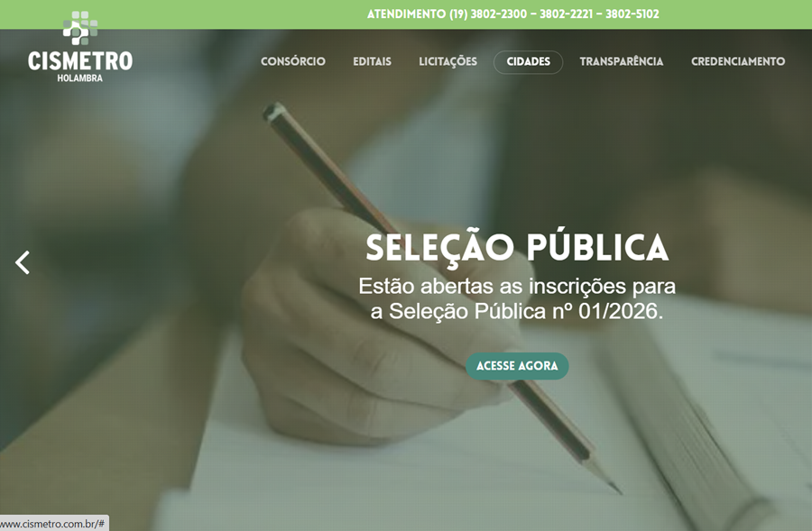 CISMETRO abre seleção pública com mais de 900 vagas em 20 municípios da região de Campinas