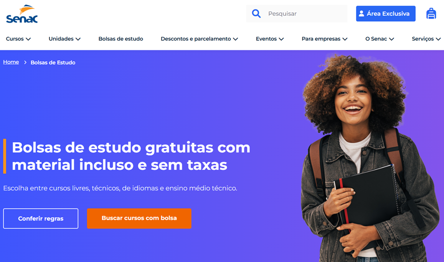 Senac oferece cerca de 180 mil bolsas de estudo gratuitas em 2026; Sorocaba terá 339 vagas até junho