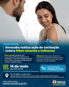 Sorocaba promove vacinação contra febre amarela e gripe em 15 UBSs neste sábado (16)