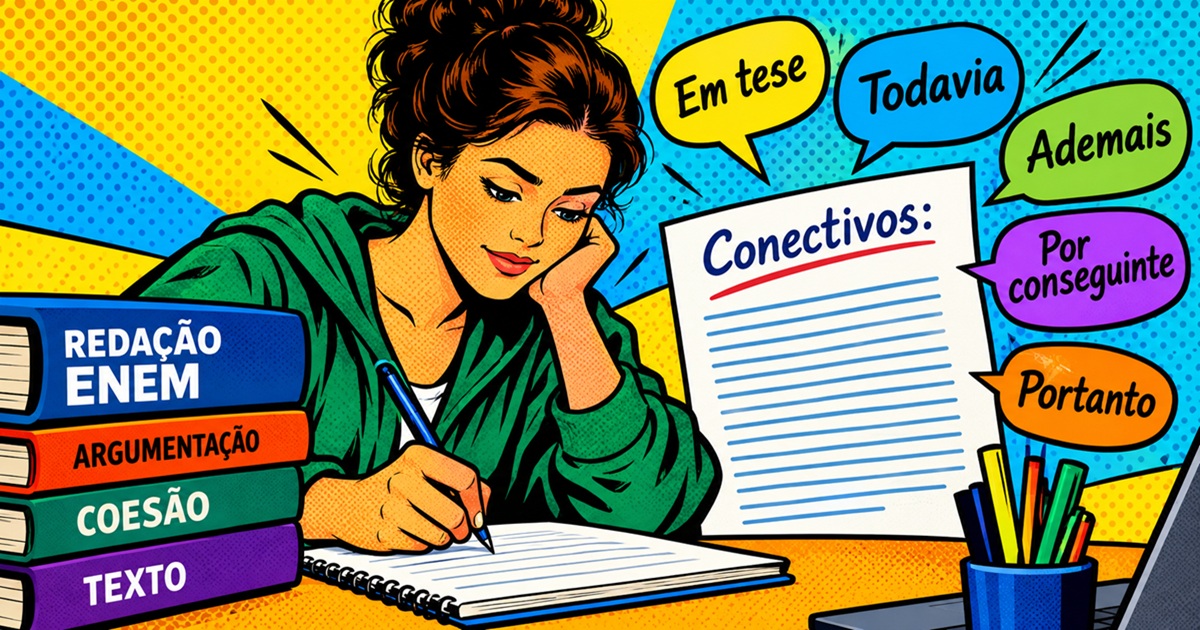 Professor de Redação explica como usar conectivos para organizar argumentos, dar clareza ao texto e melhorar a dissertação do Enem
